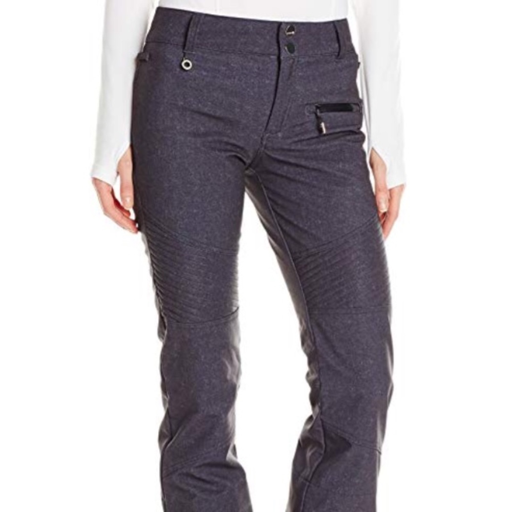 Roxy Women's Charcoal Moto-Style Pants